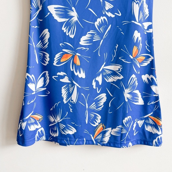 ADIDAS x FARM RIO • Butterfly Print Mini Dress in Blue • XS - Picture 10 of 13